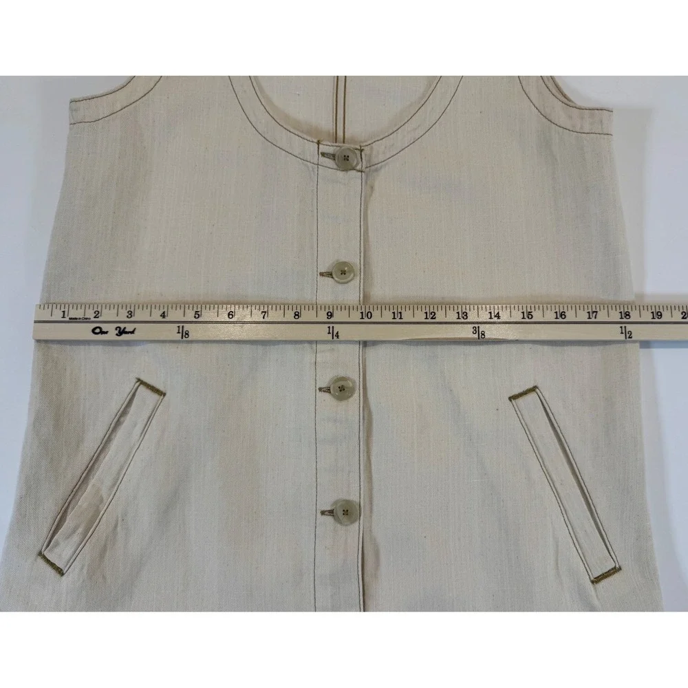 Faherty Linen Denim Malibu Mini Dress XS NWT Organic Cotton Coastal Shift